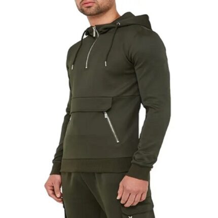 Men's Premium Hoodie with Zip Pockets and Drawstring - Perfect for Casual Wear and Outdoor Activities