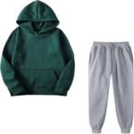 Men’s premium track suit with kangaroo pocket hoodie and drawstring jogger pants