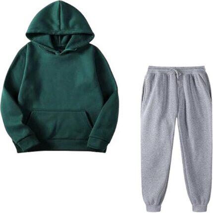 Men’s premium track suit with kangaroo pocket hoodie and drawstring jogger pants