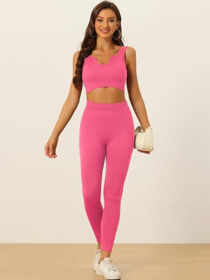 Seamless Women’s Sports Bra and Legging Set – High-Performance Activewear for Workout & Yoga