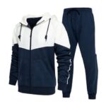 Lightweight moisture-wicking men’s tracksuit featuring slim athletic fit