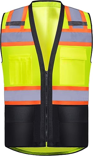 ProtectX Reflective Safety Vest with Six Pockets
