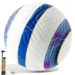 Official Match Soccer Ball Size 5 – Waterproof PU Leather, Includes Pump & Needles, Mesh Storage Bag for Easy Carry